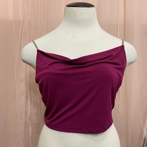 Faded Rose CropTop with jewel straps